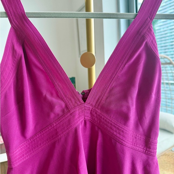 Zac Posen  Jazz Pink Sundress with V-Neck and Sleeveless Design - Picture 6 of 8